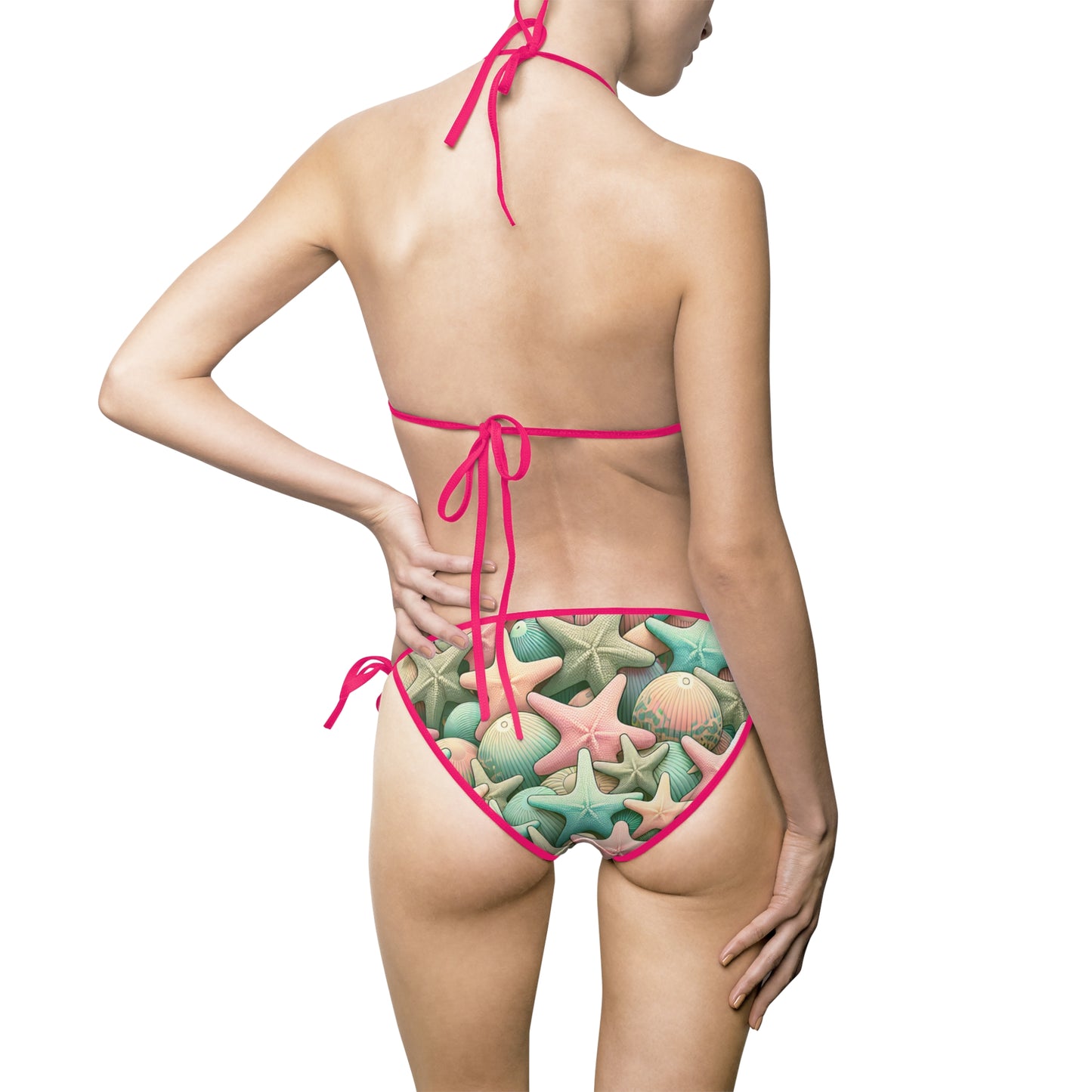 Tropical Starfish Print Women's Bikini Swimsuit | Perfect for Summer Beach Days