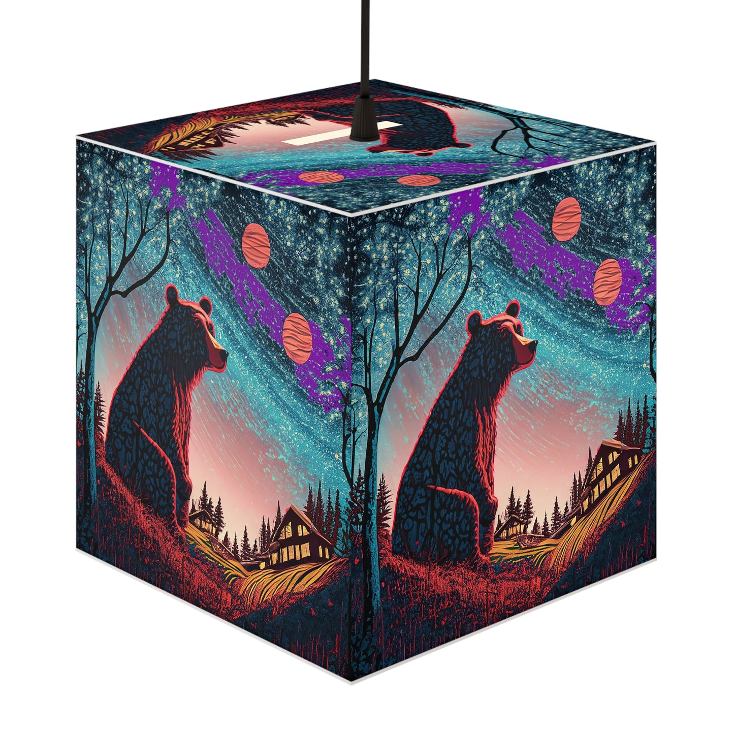 Star Filled Light Cube Lamp