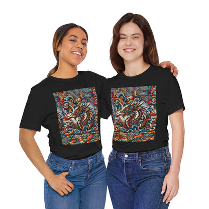 Vibrant Dragon Graphic Tee - Unisex Jersey Short Sleeve Shirt