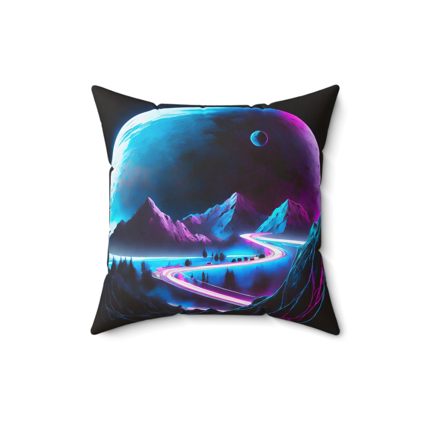 Get on this Planet Spun Polyester Square Pillow