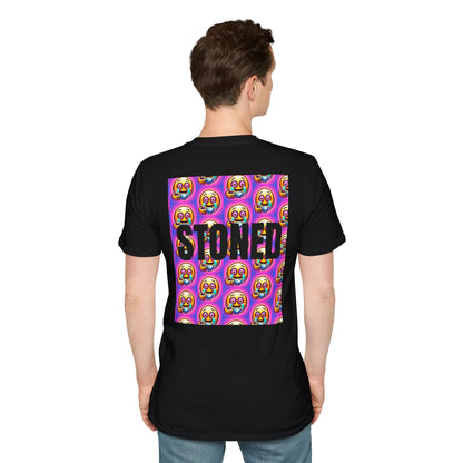 Stay Stoned Unisex Softstyle T-Shirt - Retro Vibe Graphic Tee for Fun Gatherings