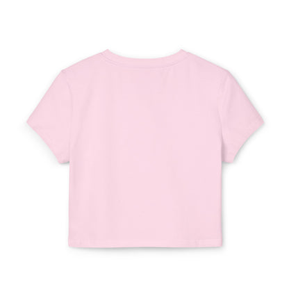 Colorful Graphic Baby Tee for Women - Floral & Butterfly Design