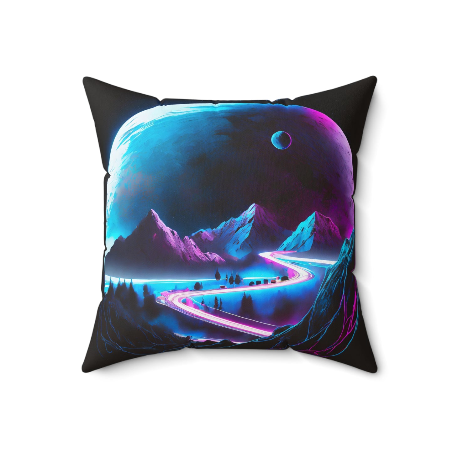 Get on this Planet Spun Polyester Square Pillow