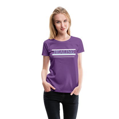 Healing Me Women’s Premium T-Shirt | Spreadshirt 813 - purple