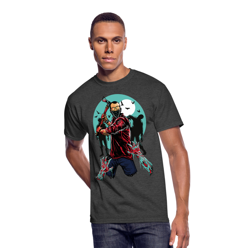 I Didn't Ask to be a Zombie Men’s 50/50 T-Shirt - heather black