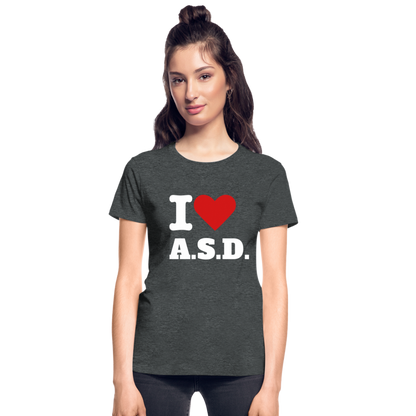 Autism Love Gildan Ultra Cotton Ladies T-Shirt - deep heather
