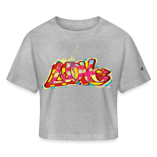 Love Champion Women’s Cropped T-Shirt - heather gray