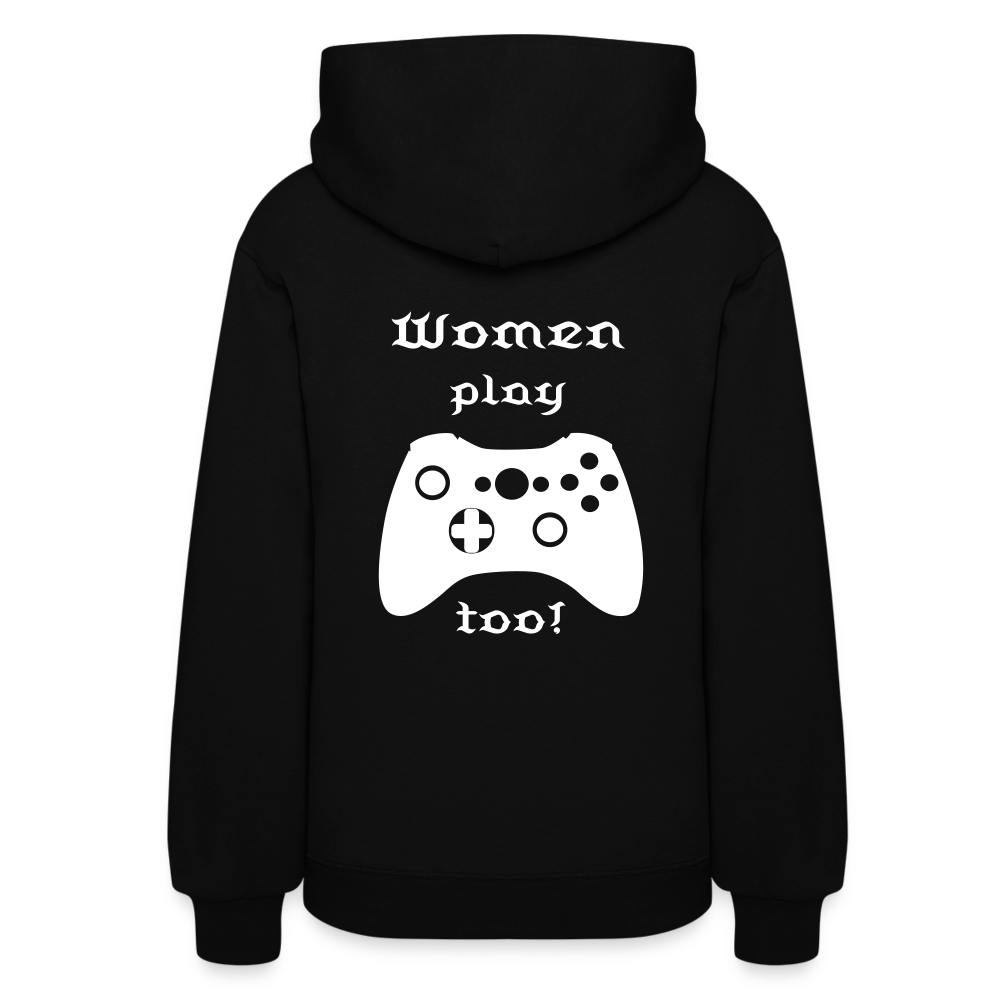I Game What About Her? Women's Hoodie - black