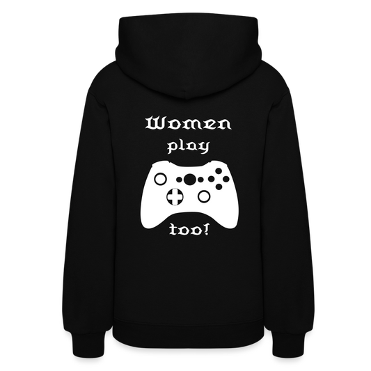 I Game What About Her? Women's Hoodie - black