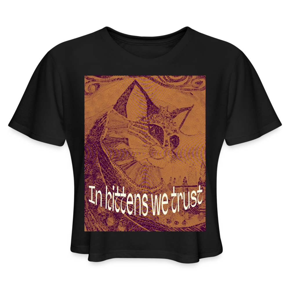 Women's Cropped T-Shirt - black