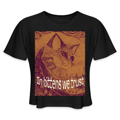 Women's Cropped T-Shirt - black