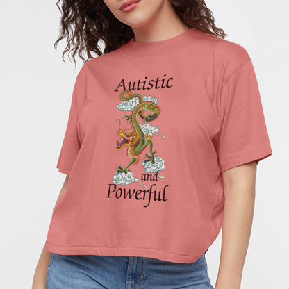 Autistic and Powerful Women's Boxy Tee - mauve