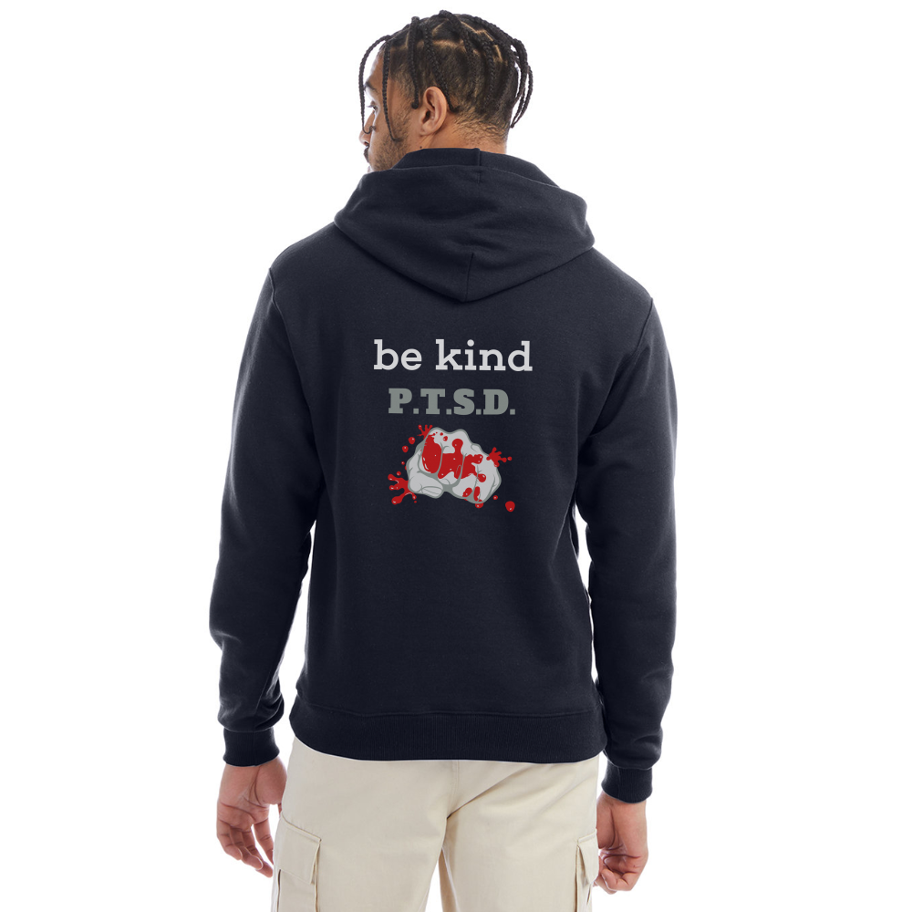 I Said Be KIND!!! Champion Unisex Powerblend Hoodie - navy