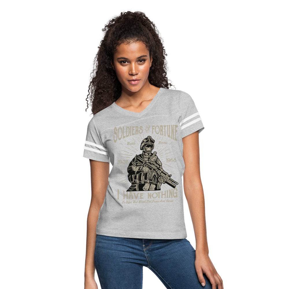 Hero Women's Cropped T-Shirt - heather gray/white