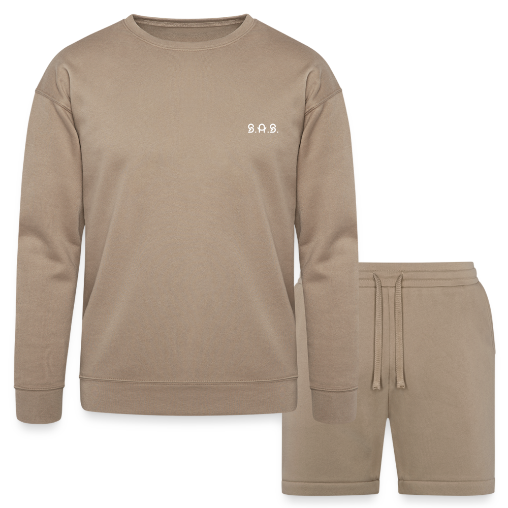 Hello P.T.S.D. Bella + Canvas Unisex Sweatshirt & Short Set - tan