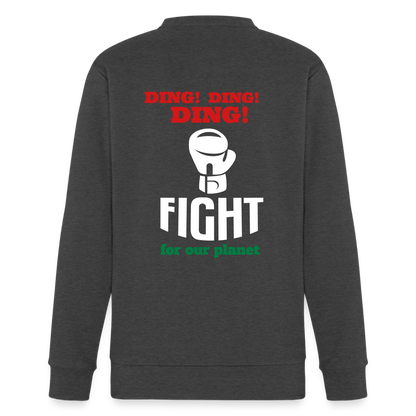 Happy to be Home Adidas Unisex Fleece Crewneck Sweatshirt - charcoal grey
