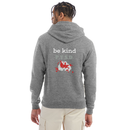 I Said Be KIND!!! Champion Unisex Powerblend Hoodie - heather gray