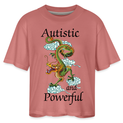 Autistic and Powerful Women's Boxy Tee - mauve