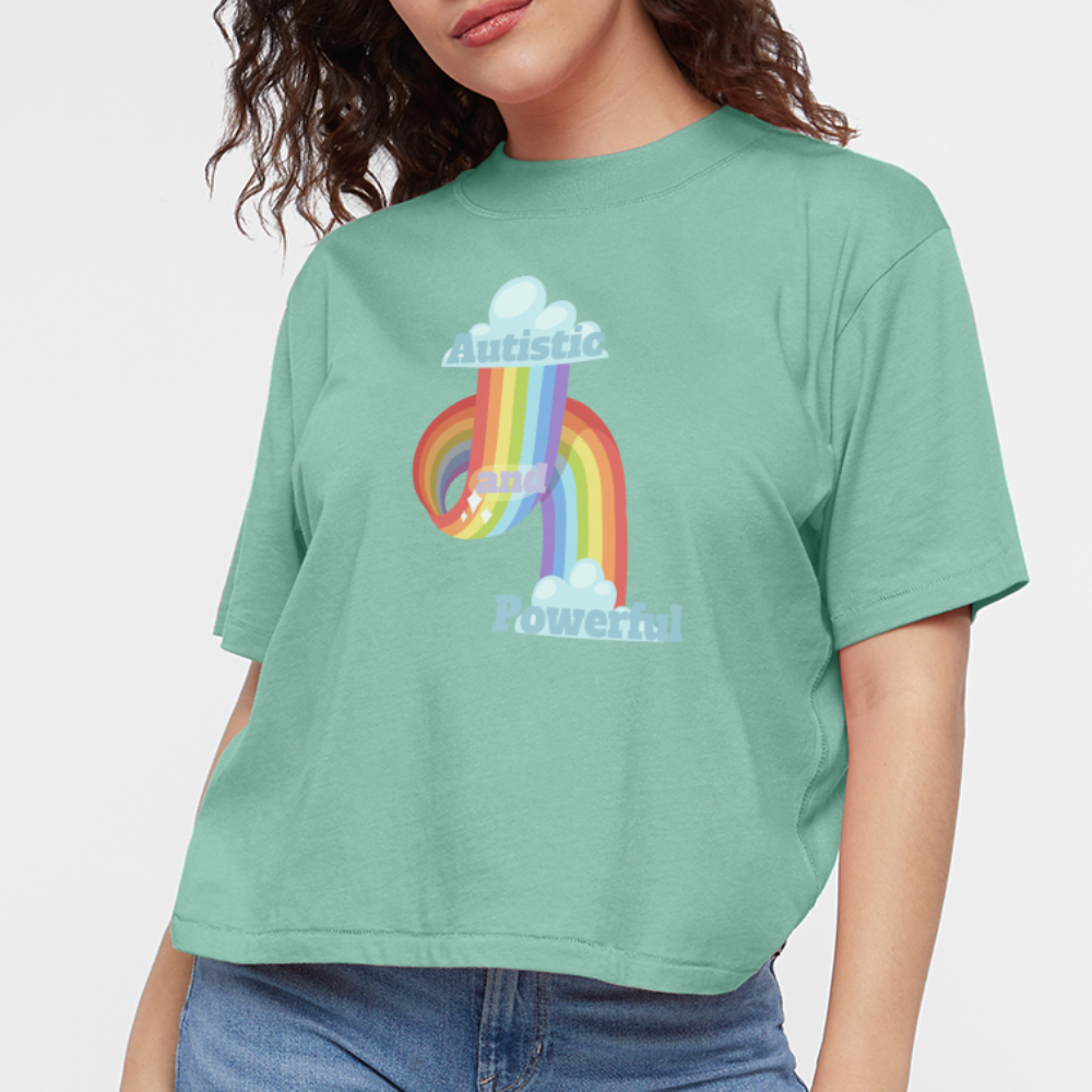 Autistic and Wonderful Women's Boxy Tee - saltwater