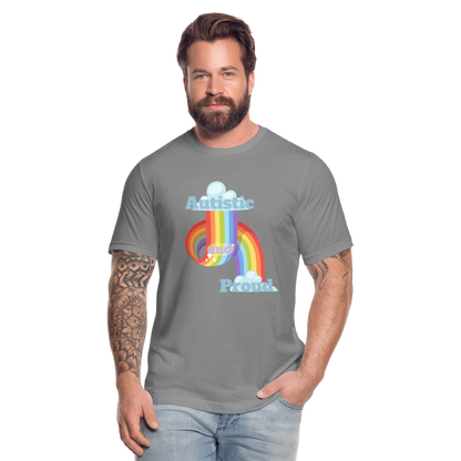 Autistic and Proud Unisex Jersey T-Shirt | Bella + Canvas - slate