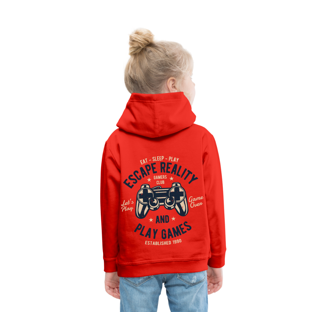 Escape Reality Video Gamer Kids‘ Premium Hoodie - red