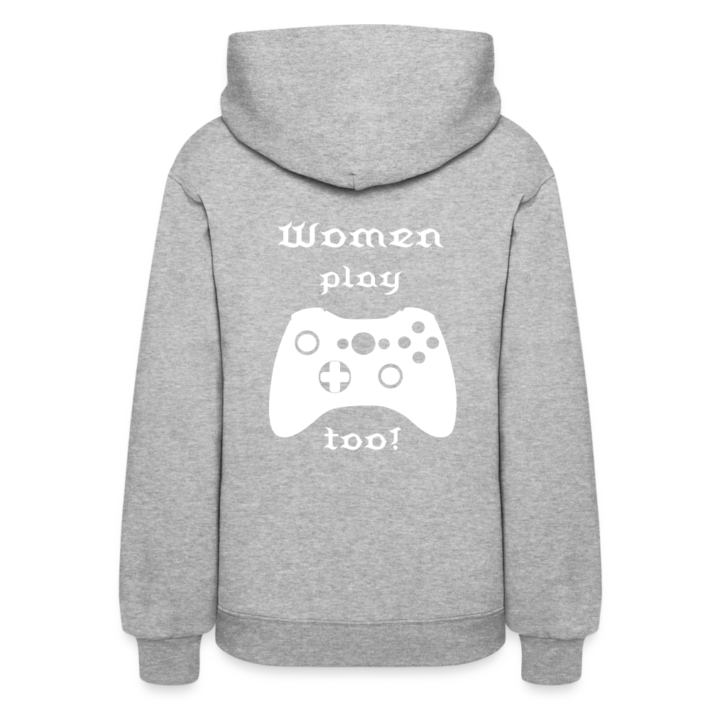 I Game What About Her? Women's Hoodie - heather gray