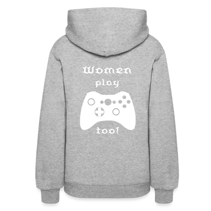I Game What About Her? Women's Hoodie - heather gray