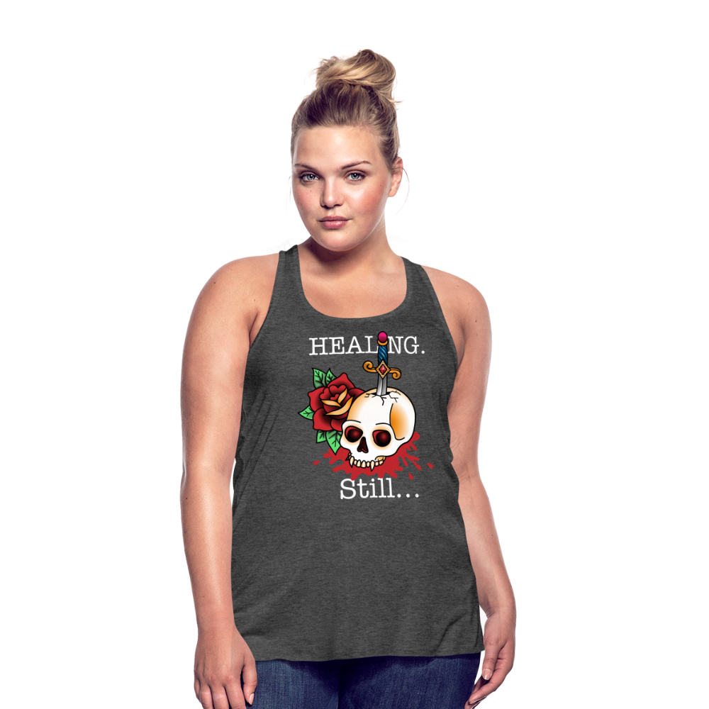 Let her Heal Women's Flowy Tank Top by Bella - deep heather