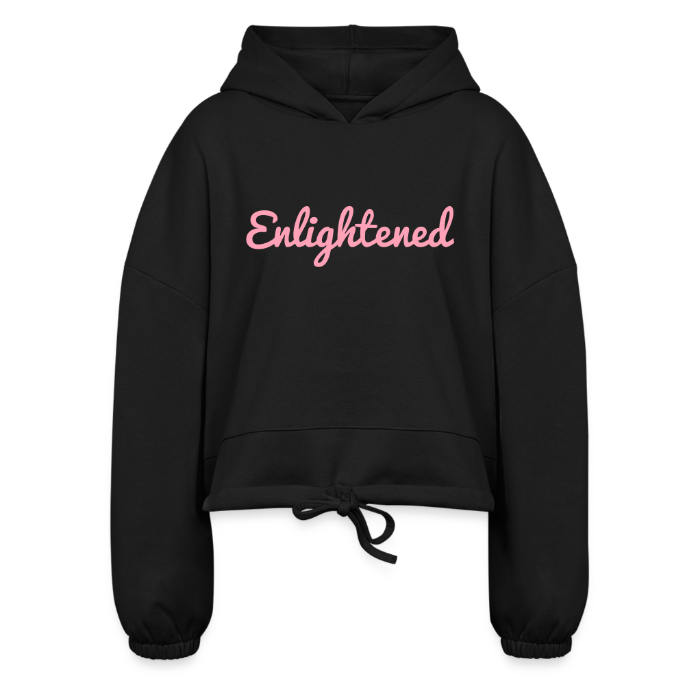 Enlightened Women’s Cropped Hoodie - black