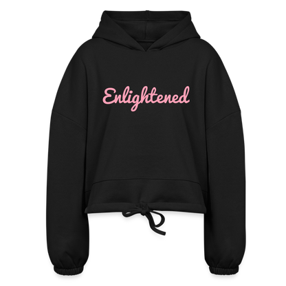 Enlightened Women’s Cropped Hoodie - black