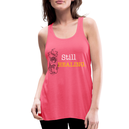 Women's Flowy Tank Top by Bella - neon pink