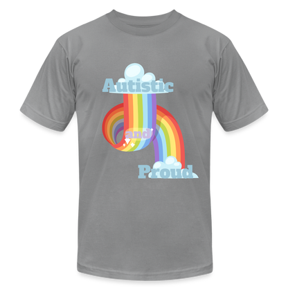 Autistic and Proud Unisex Jersey T-Shirt | Bella + Canvas - slate