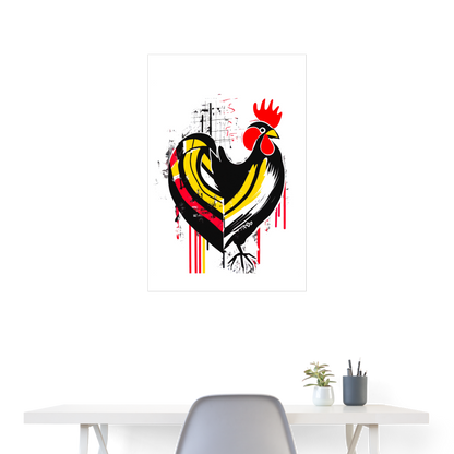 Love Chica Chicken Poster 24x36 - white