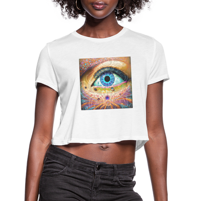 Relax with Women's Cropped T-Shirt - white