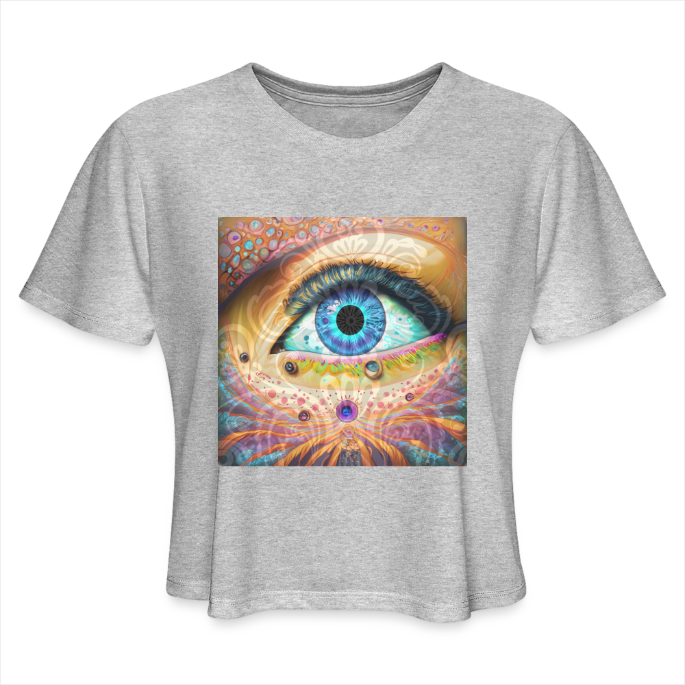 Relax with Women's Cropped T-Shirt - heather gray