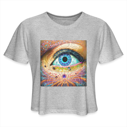 Relax with Women's Cropped T-Shirt - heather gray