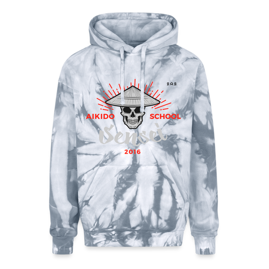 Krusher Adult Tie Dye Hoodie - spider silver