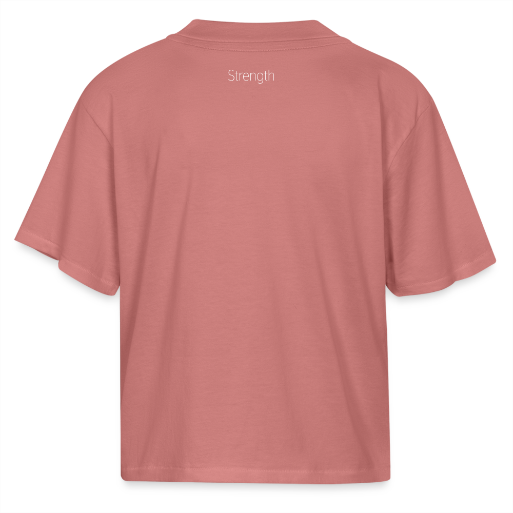 Tribal Face Women's Boxy Tee - mauve