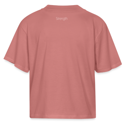 Tribal Face Women's Boxy Tee - mauve