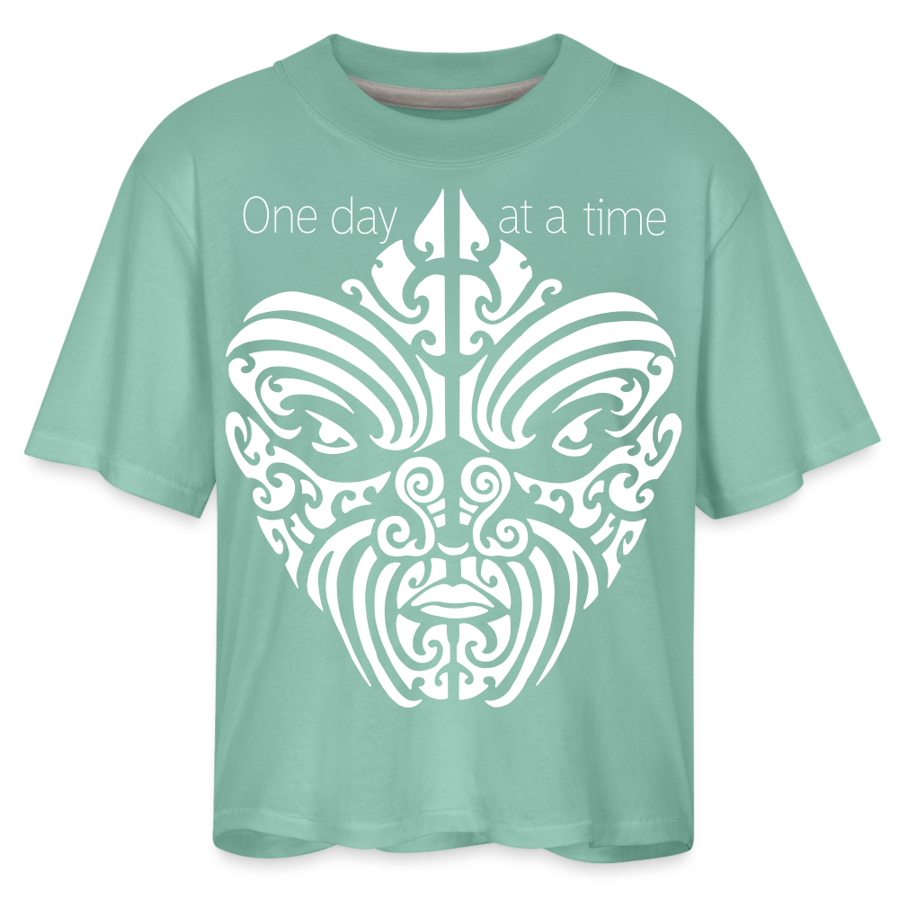 Tribal Face Women's Boxy Tee - saltwater