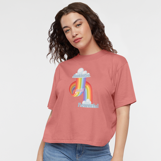 Autistic and Wonderful Women's Boxy Tee - mauve