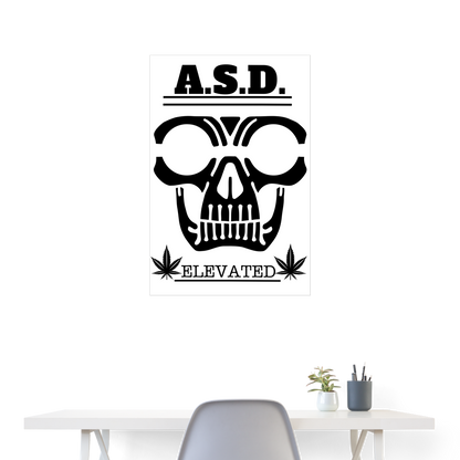 Autism Spectrum Disorder Elevated Poster 24x36 - white