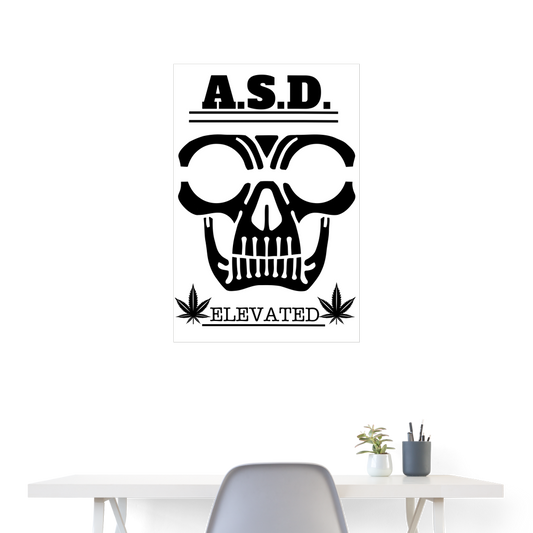 Autism Spectrum Disorder Elevated Poster 24x36 - white
