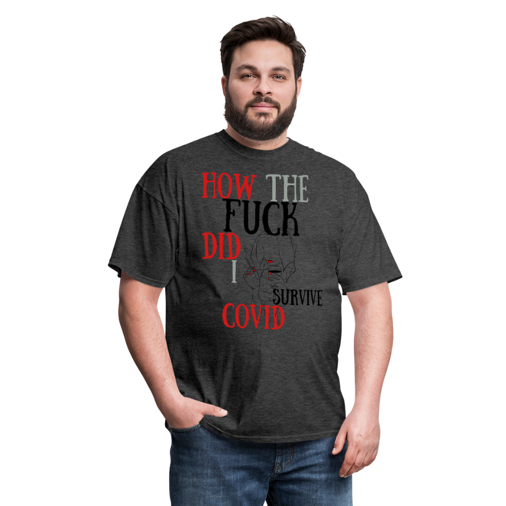 I survived Covid-19 Unisex Classic T-Shirt - heather black