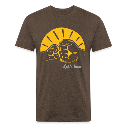 Let's love @Sofiesartstudio.com Fitted Cotton/Poly T-Shirt by Next Level - heather espresso