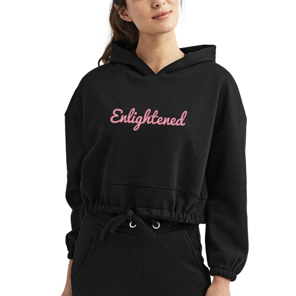 Enlightened Women’s Cropped Hoodie - black