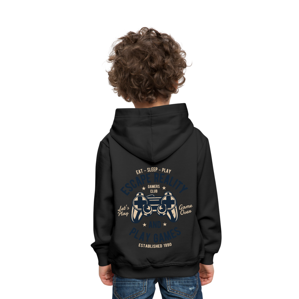 Escape Reality Video Gamer Kids‘ Premium Hoodie - black