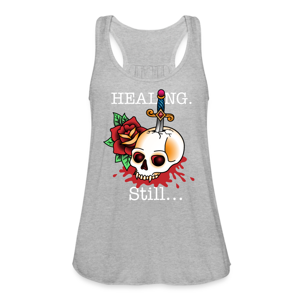 Let her Heal Women's Flowy Tank Top by Bella - heather gray
