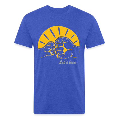Let's love @Sofiesartstudio.com Fitted Cotton/Poly T-Shirt by Next Level - heather royal
