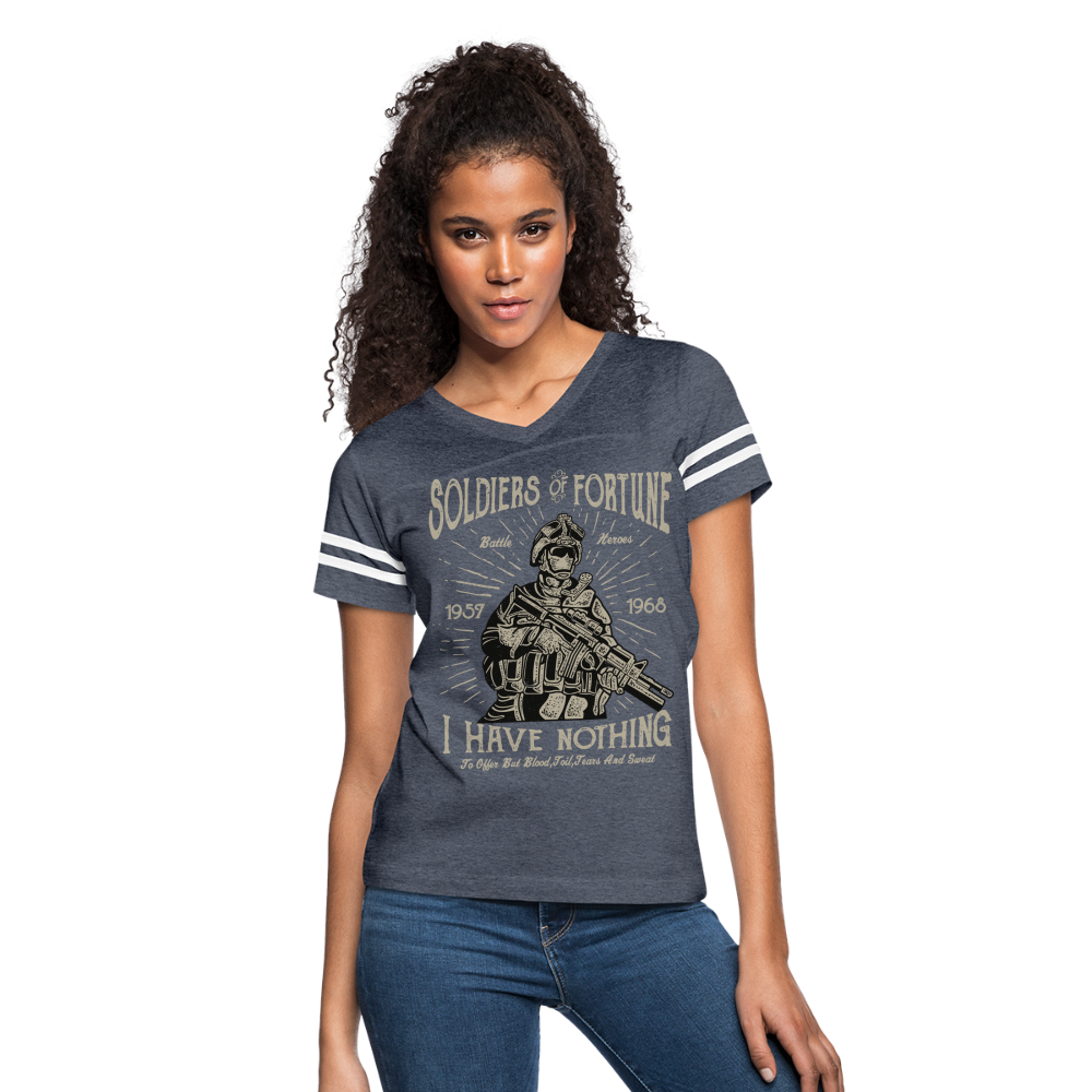 Hero Women's Cropped T-Shirt - vintage navy/white